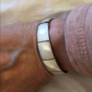 Mother of Pearl .925 cuff  Bracelet